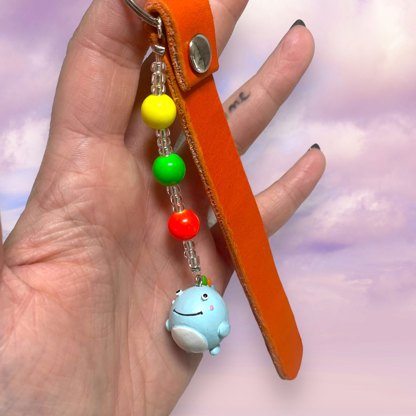 Orange Leather Strap — chonky dino