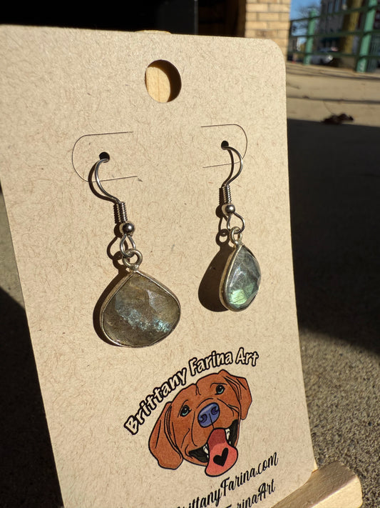 Labradorite Earrings || Dangle Charm
