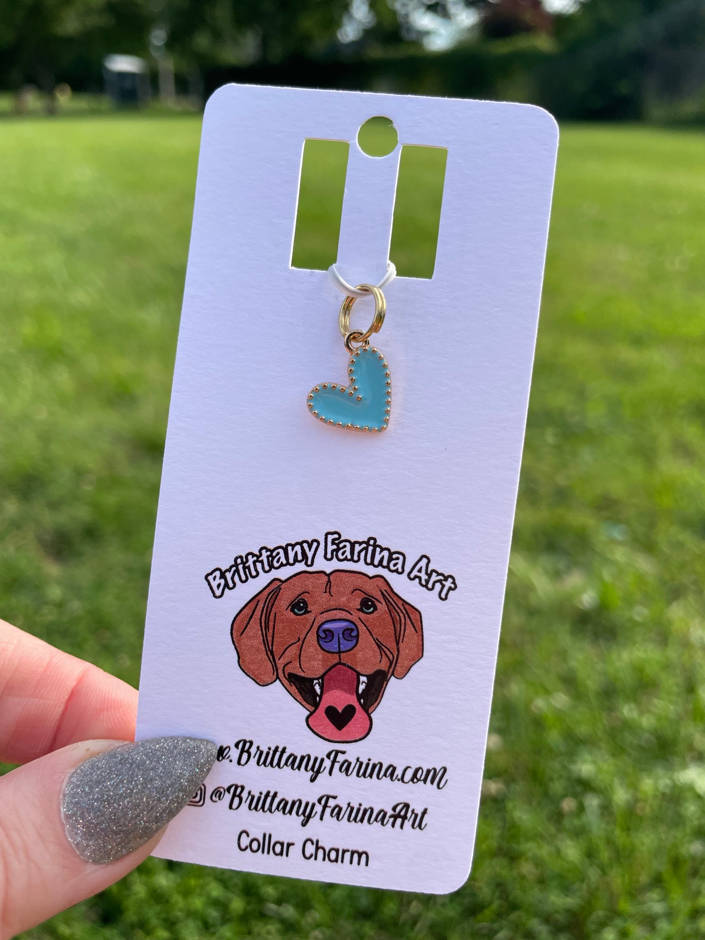 Heart Collar Charms || Doggy Bling || Bag Accessories