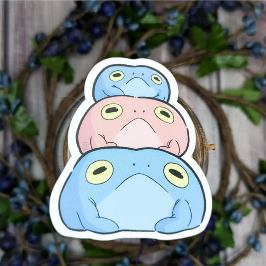Trans Pride Frog Pile Sticker