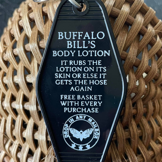 Motel Keychain - Buffalo Bill's Body Lotion