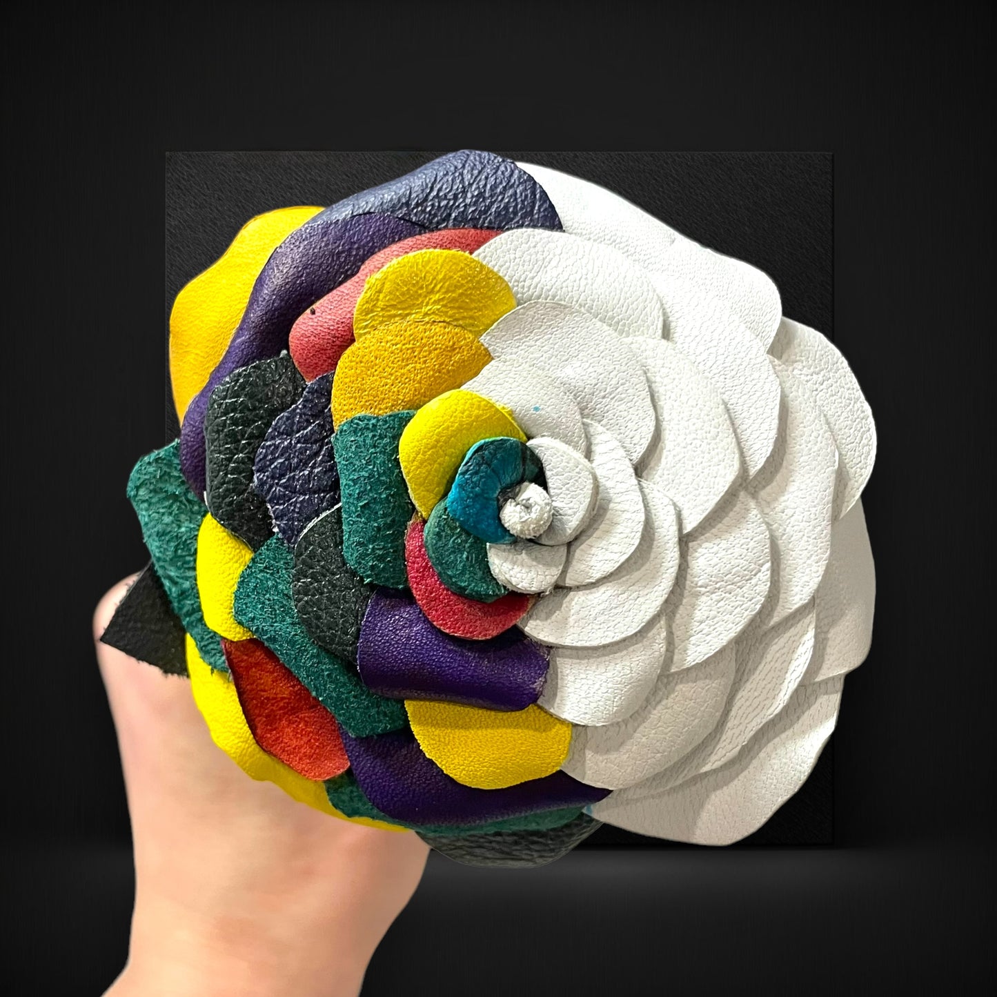 Wednesday Window Inspired Leather Rose