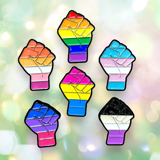 LGBT Flag Fist Pin