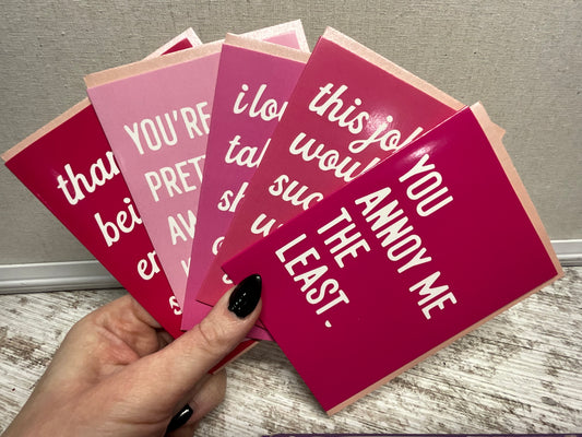 Misfit Misprint Valentines Cards