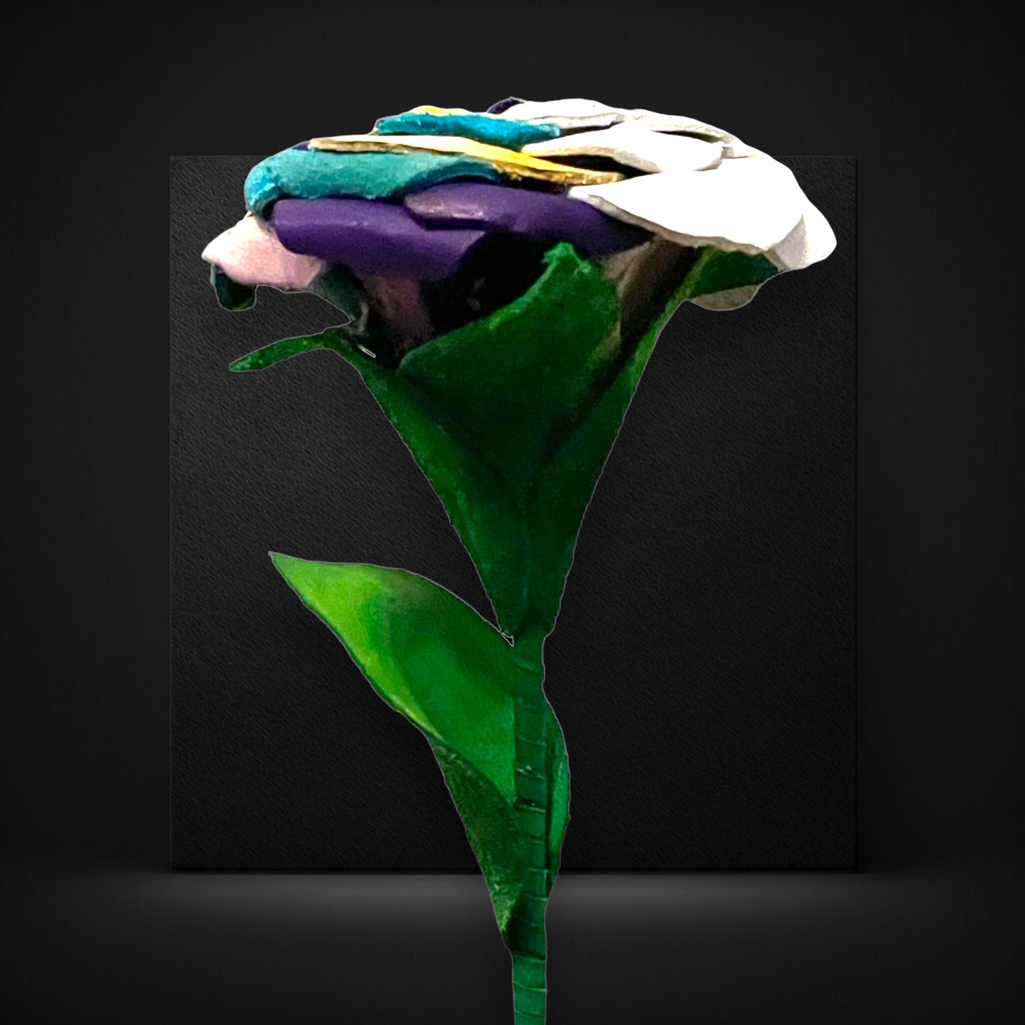 Wednesday Window Inspired Leather Rose