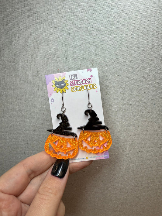 Jack O’ Lantern Dangle Earrings