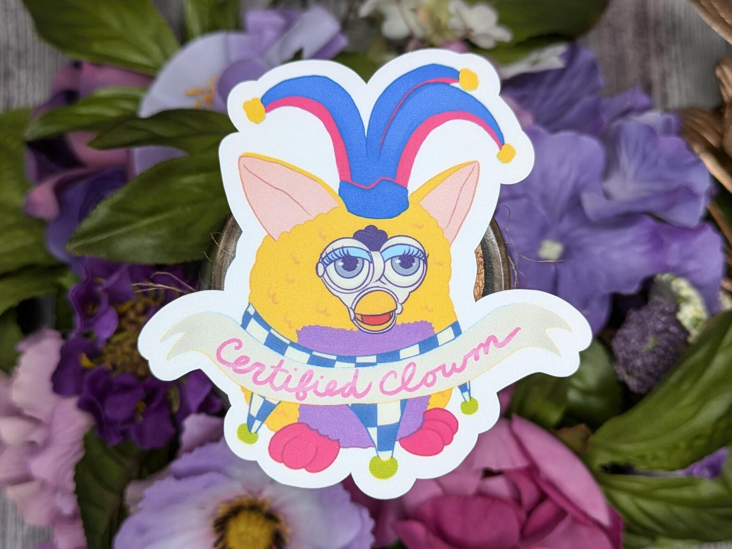 Certified Clown Jester Furby | Sticker