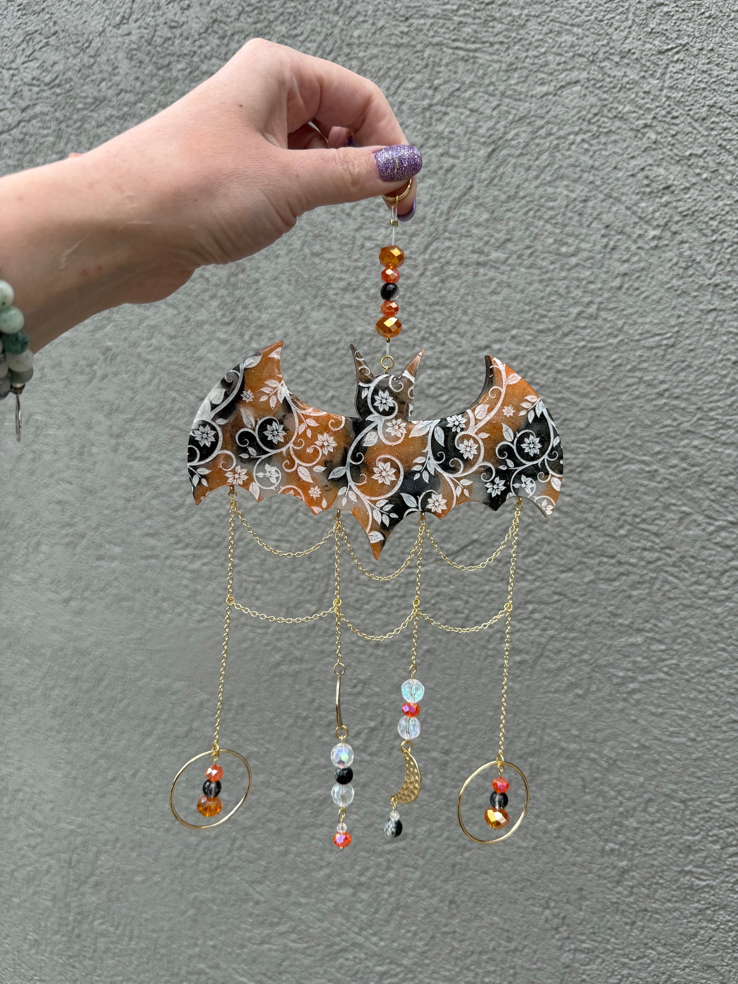 Spiderweb Bat Suncatcher