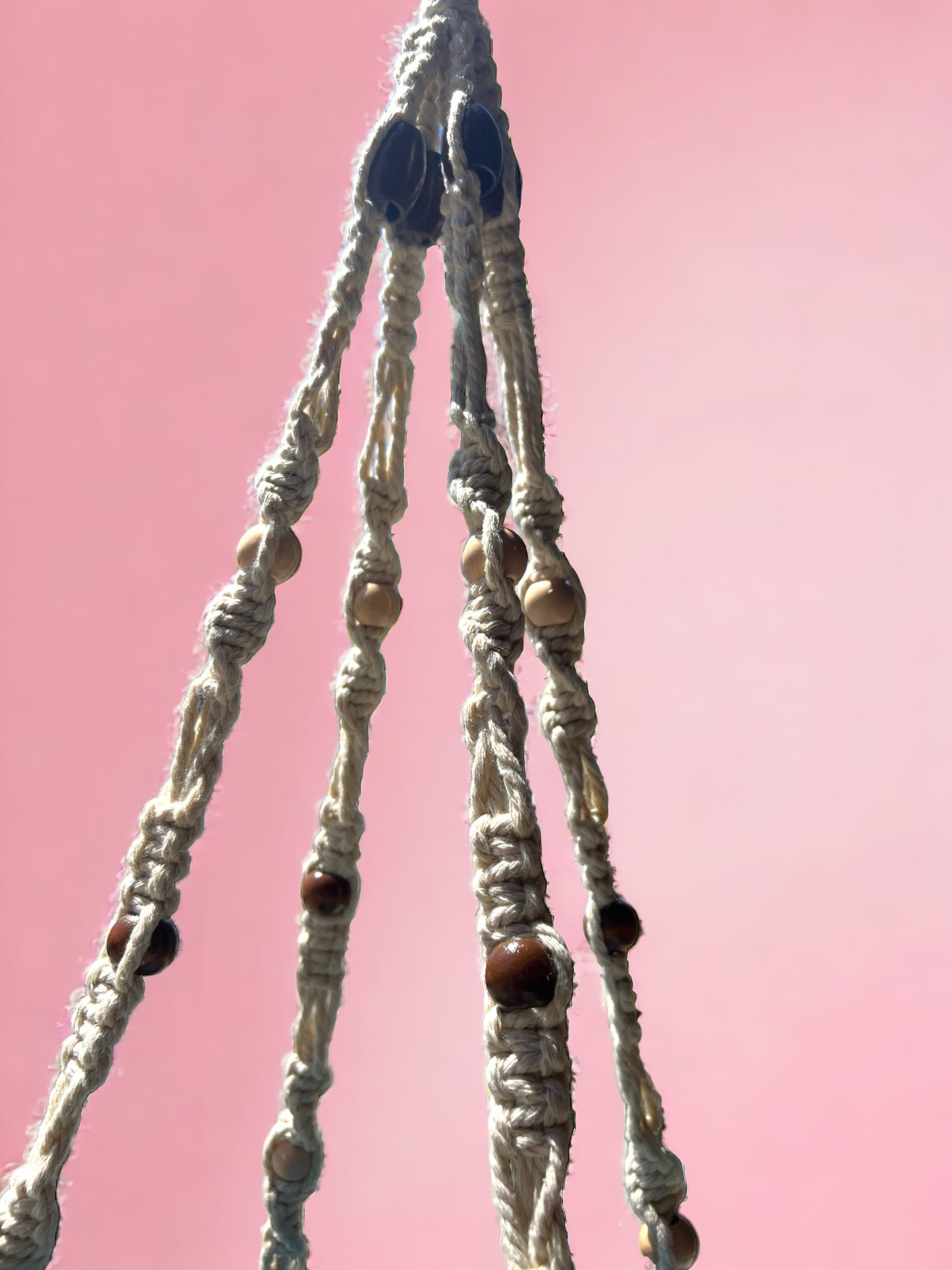 Large Brown Macrame Plant Pot Hanger