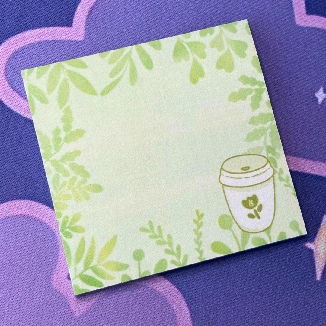 Matcha Leaves Sticky Notes