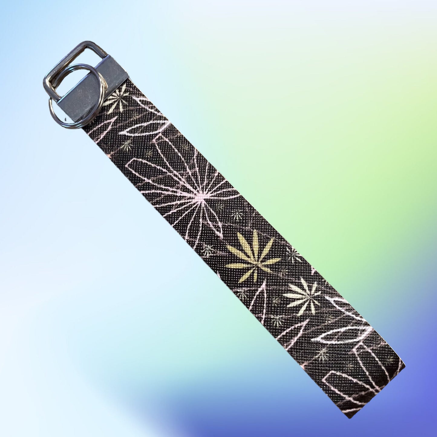 420 Leaf Faux Leather Wristlet