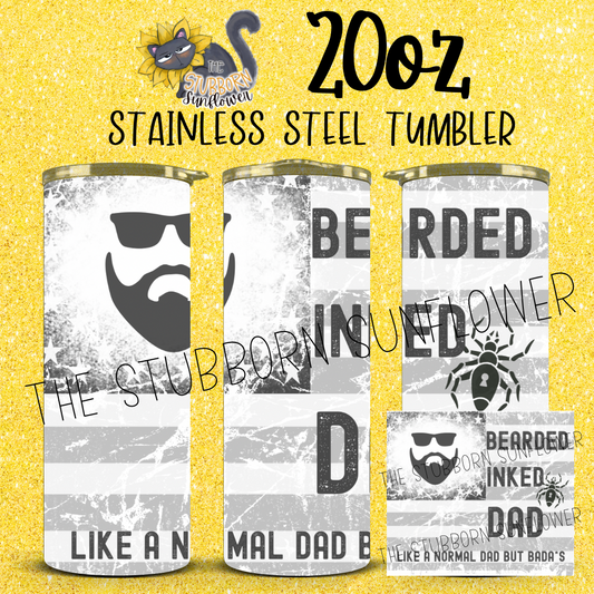 Bearded Inked Dad 20 oz Tumbler