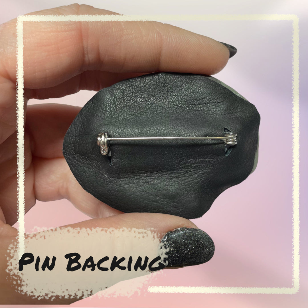 Leather Eye Pins
