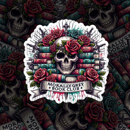 Rose Morally Grey Book Club Sticker