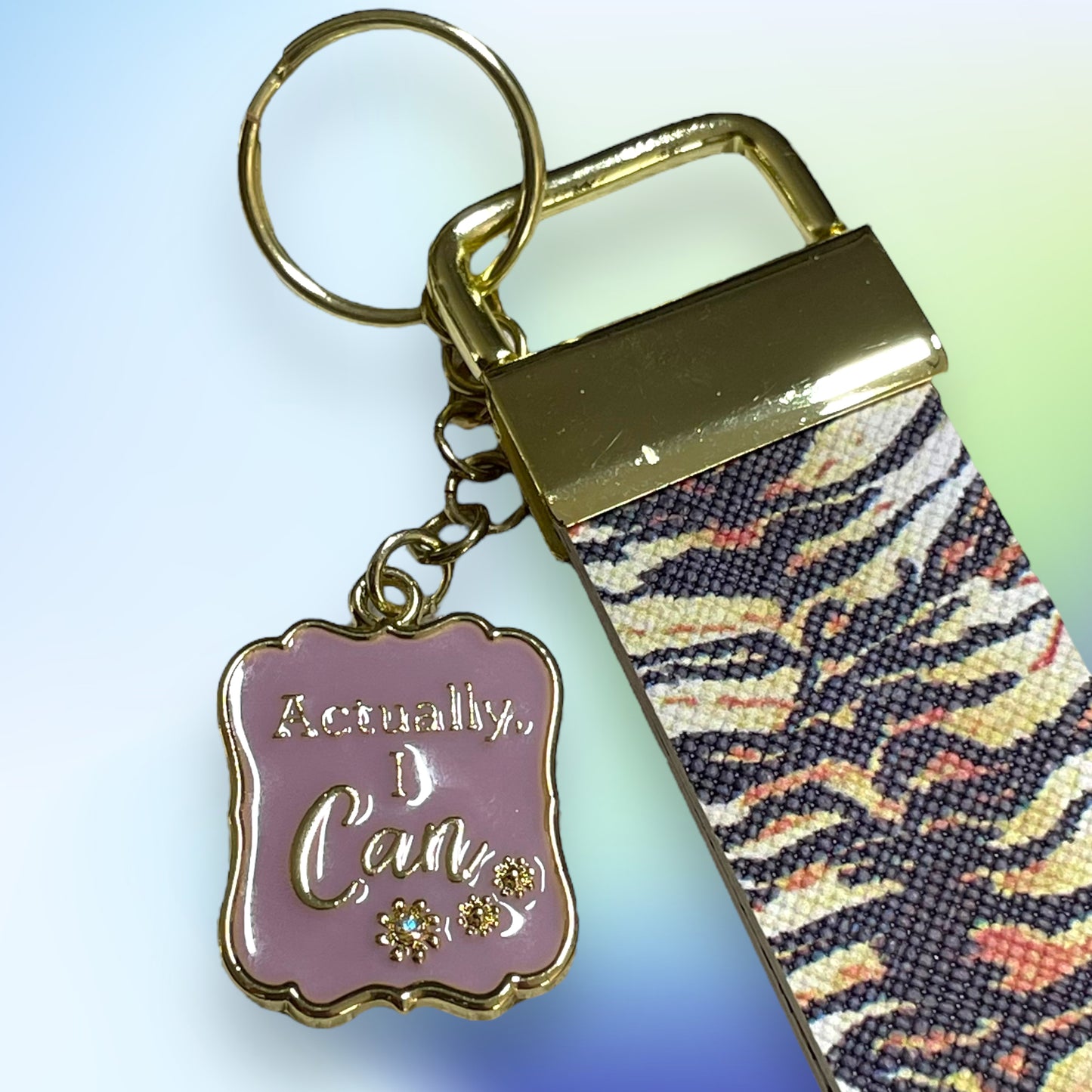 Tiger Print Faux Leather Wristlet - Actually I Can