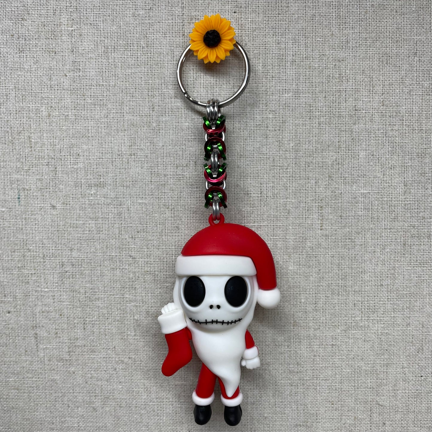 Chainmaille Holiday Nightmare Keychains