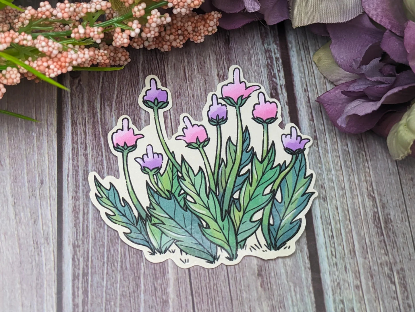 Fragrant Harvest Middle Finger Sticker