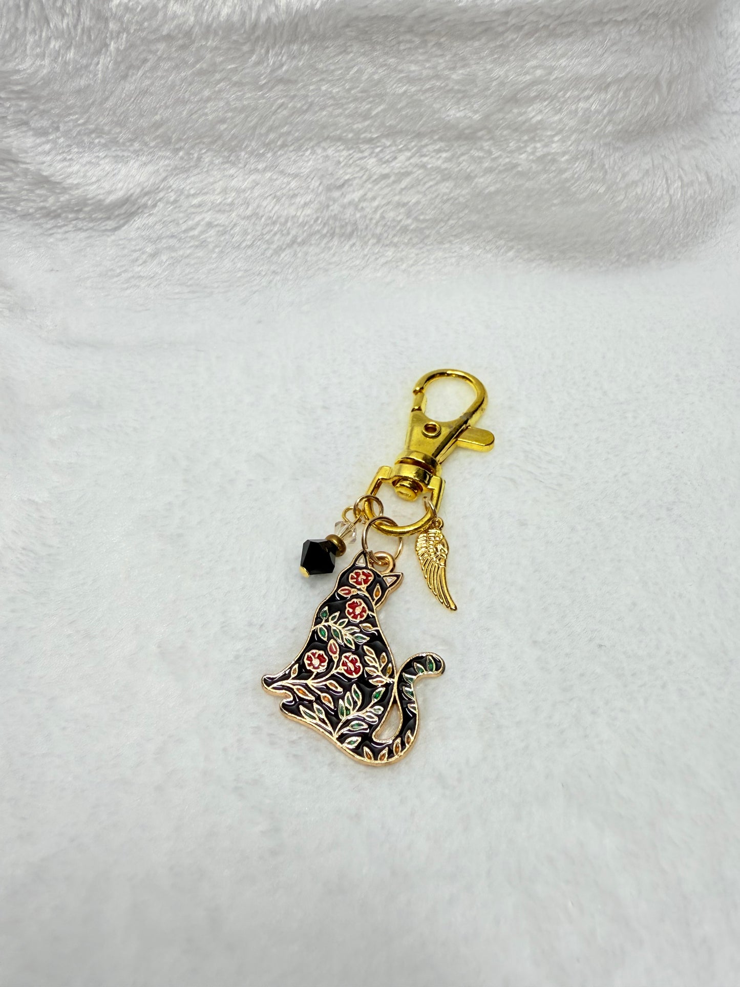 Floral Kitty Bag Charm