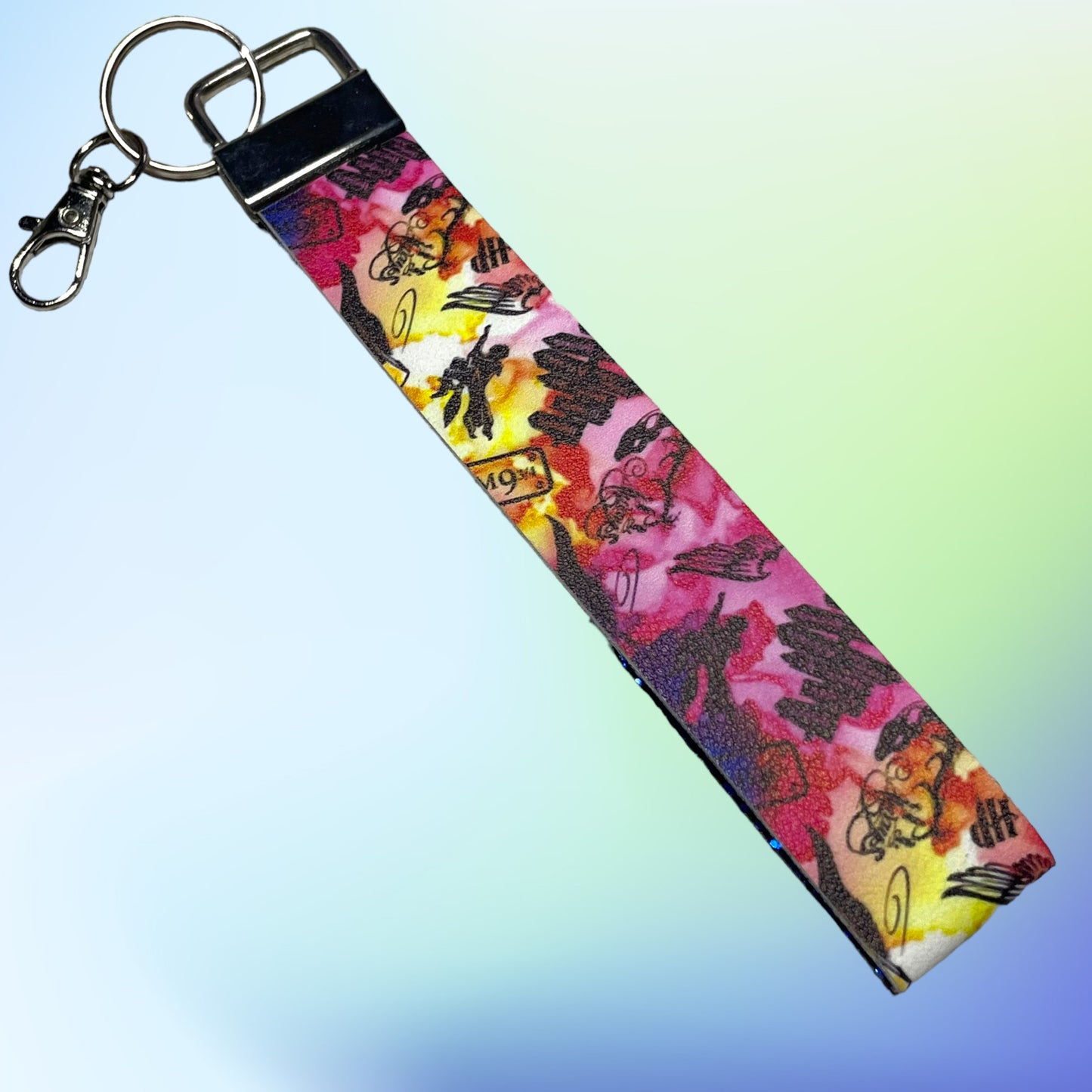 Harry Potter Print Faux Leather Wristlet