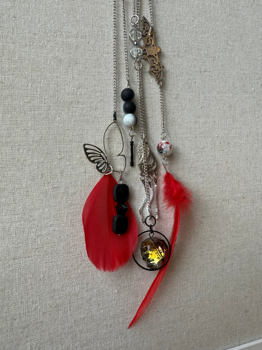 Red Feather Suncatcher