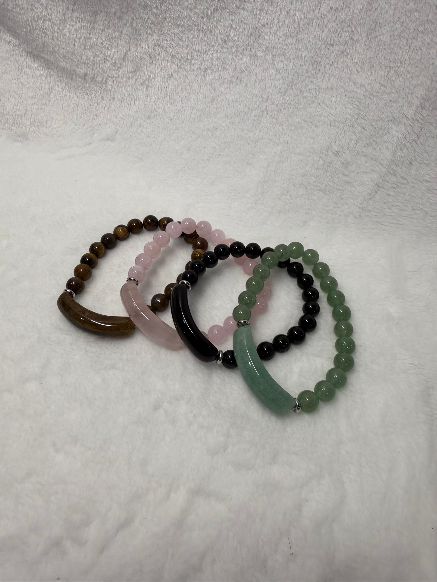 Crystal Beaded Bar Bracelets