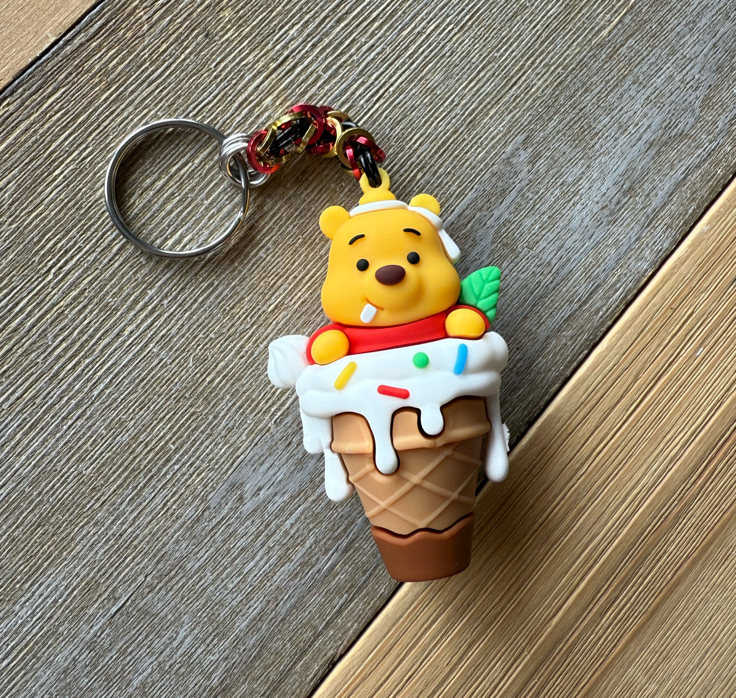 Pooh Chainmaille Keychains
