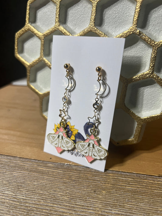 Moth Dangle Earrings
