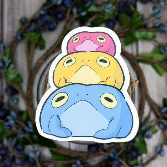 Pan Pride Frog Pile Sticker