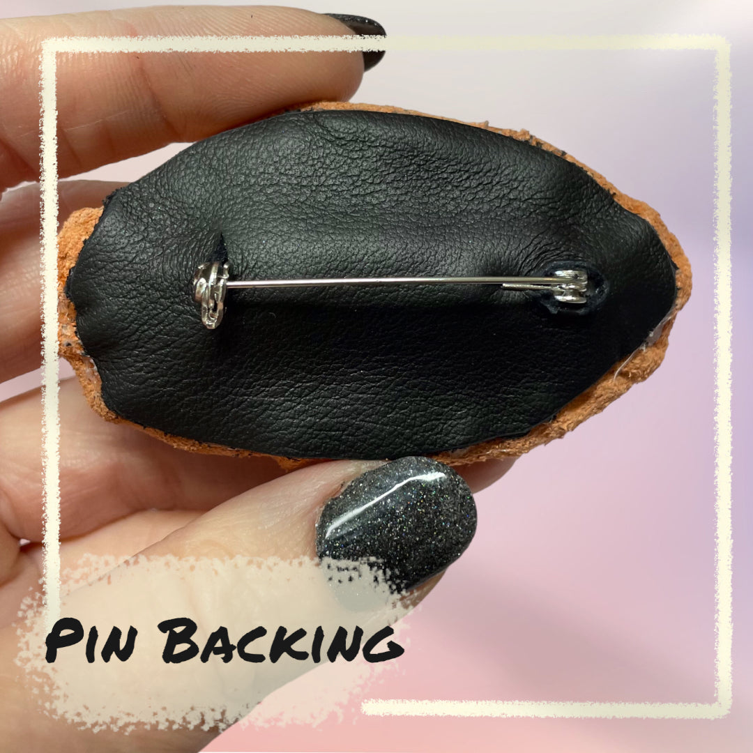 Leather Eye Pins