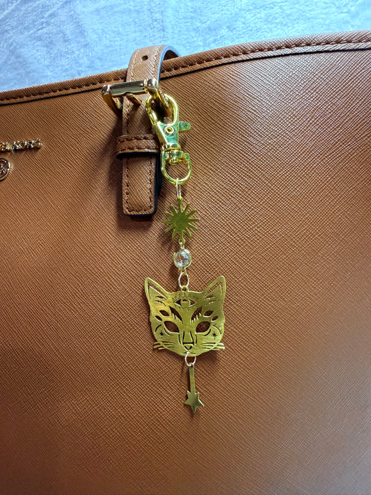 Cat of Wisdom Clip Charm || Doggy Bling || Bag Accessories