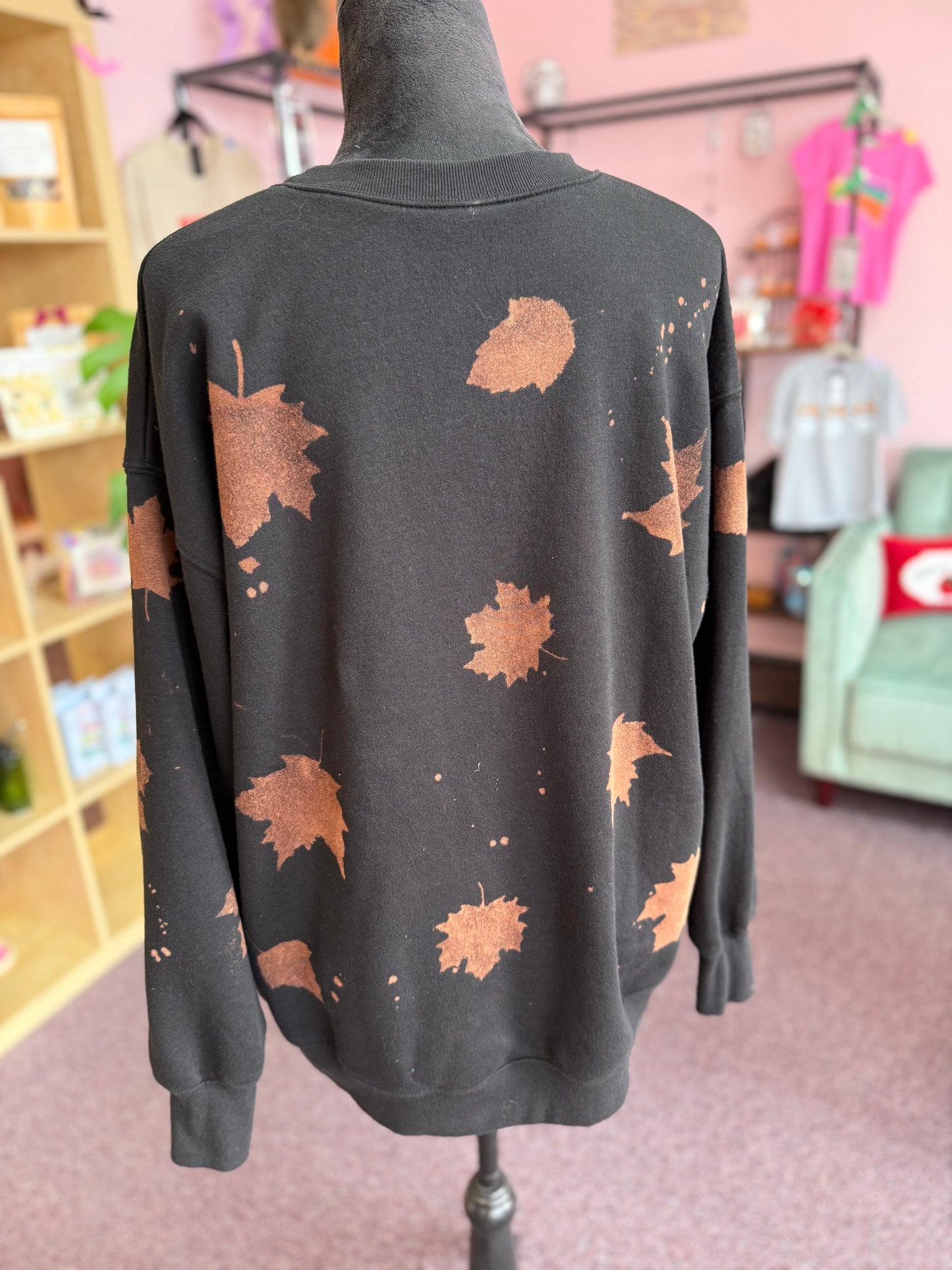 Bleached Fall Leaf Crewneck