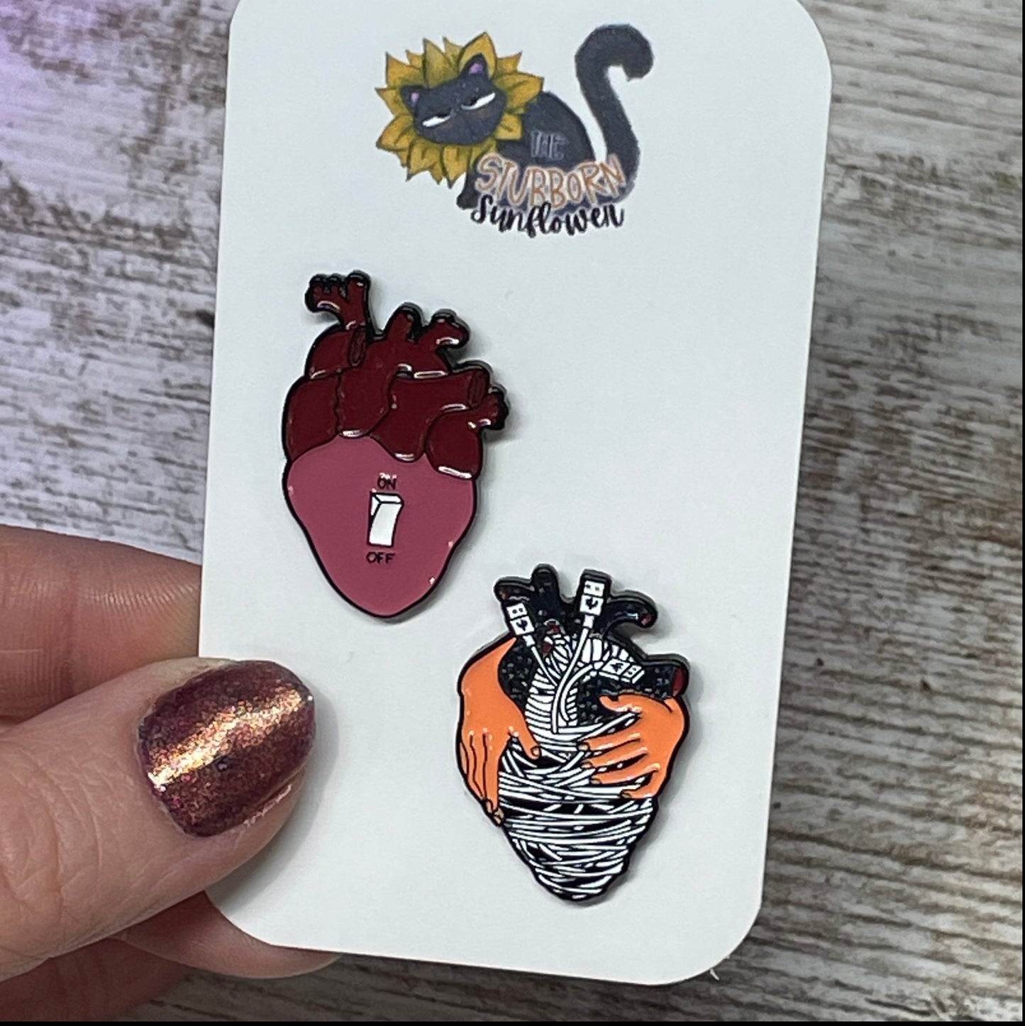 Artistic Anatomical Heart Pins