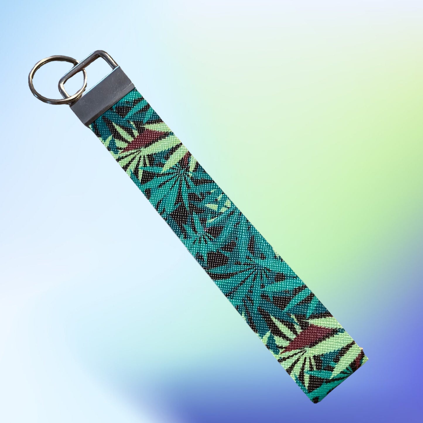 420 Leaf Faux Leather Wristlet