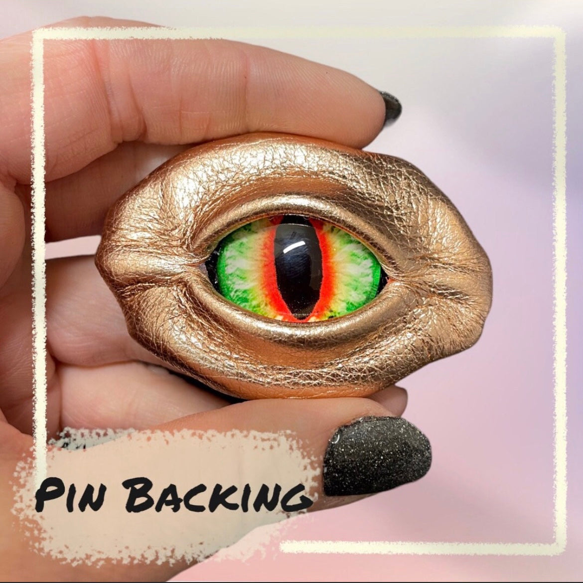 Leather Eye Pins