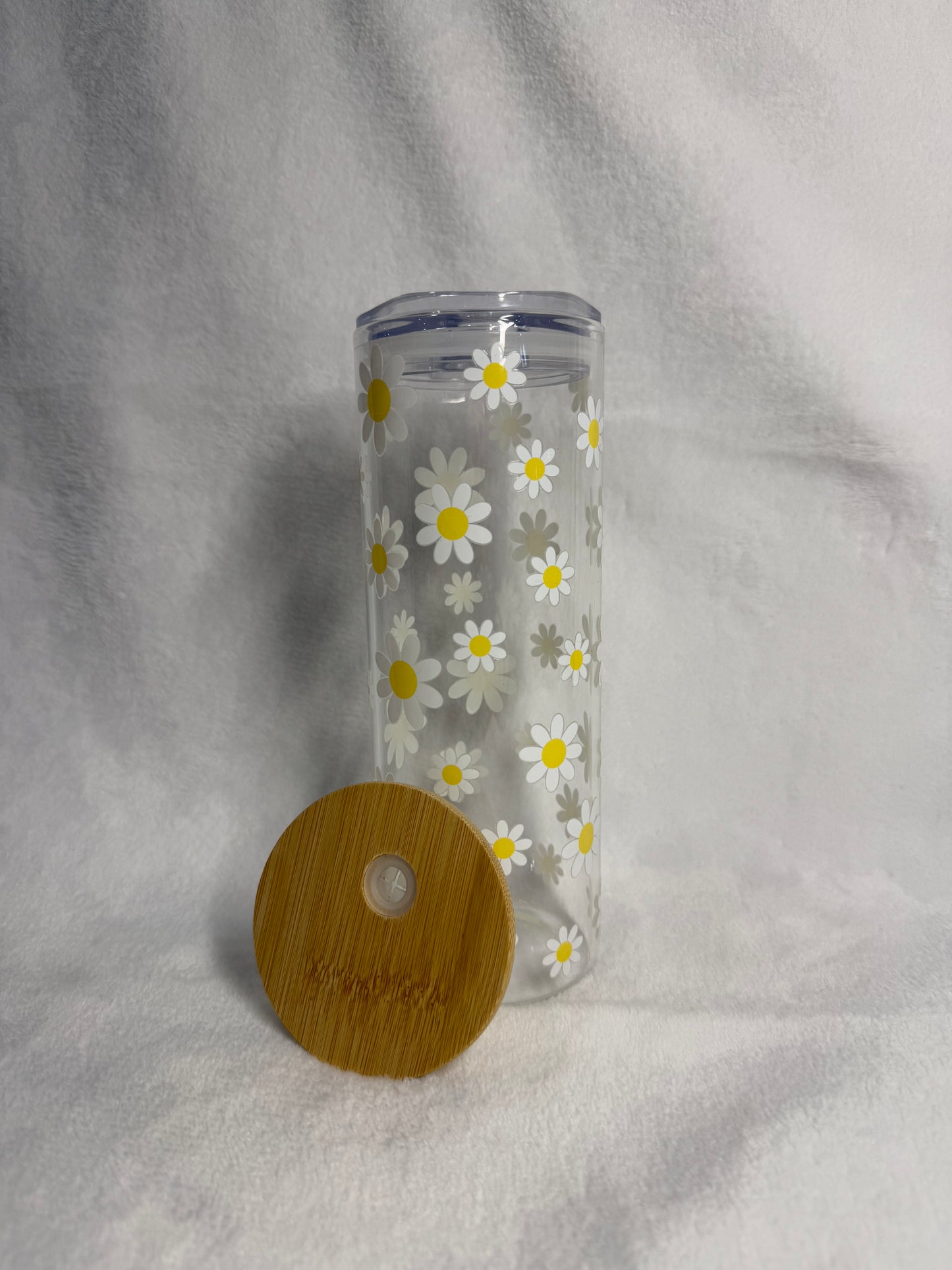 25oz Glass Daisy Tumbler