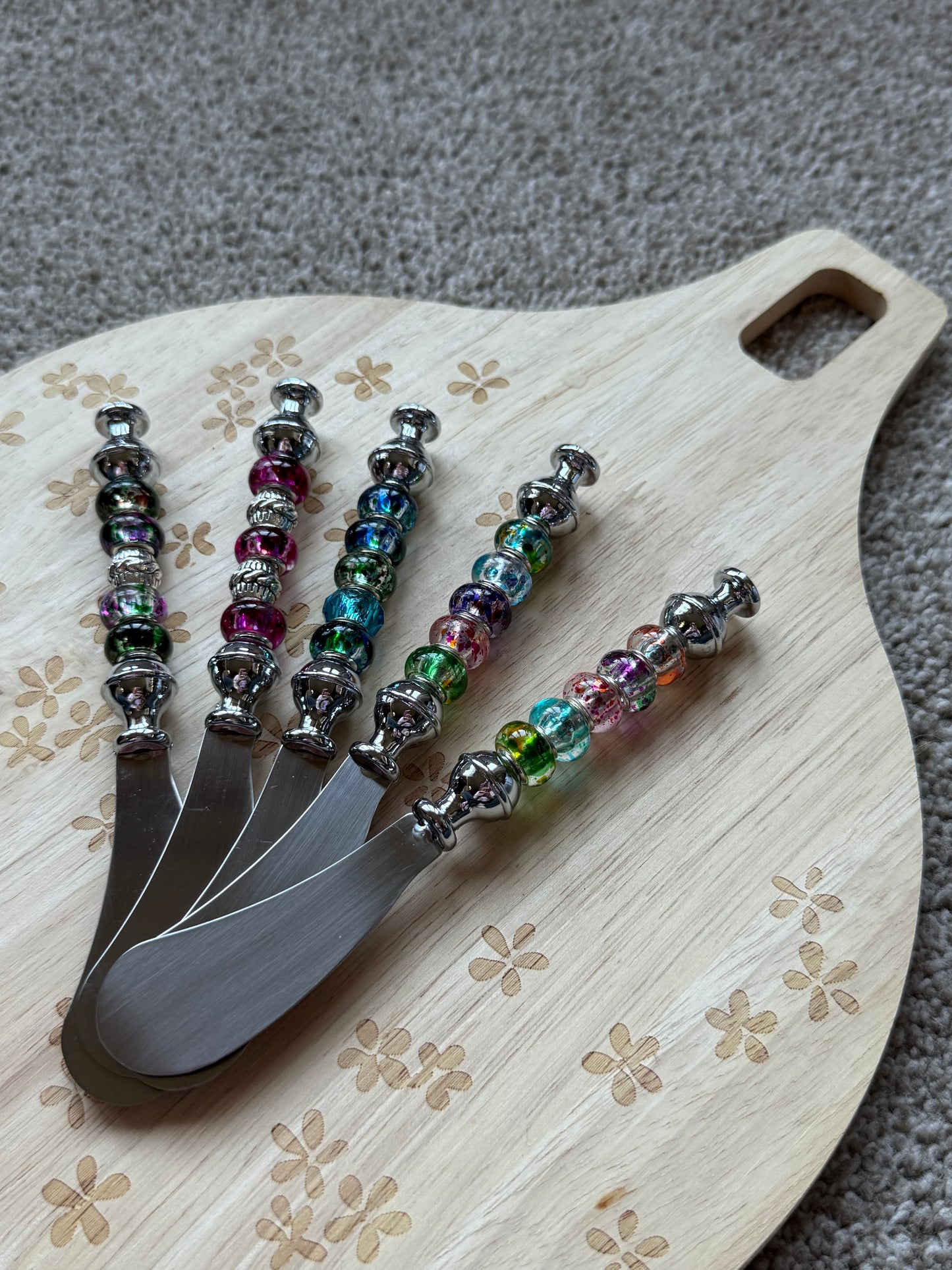 Beaded Cheese Knives