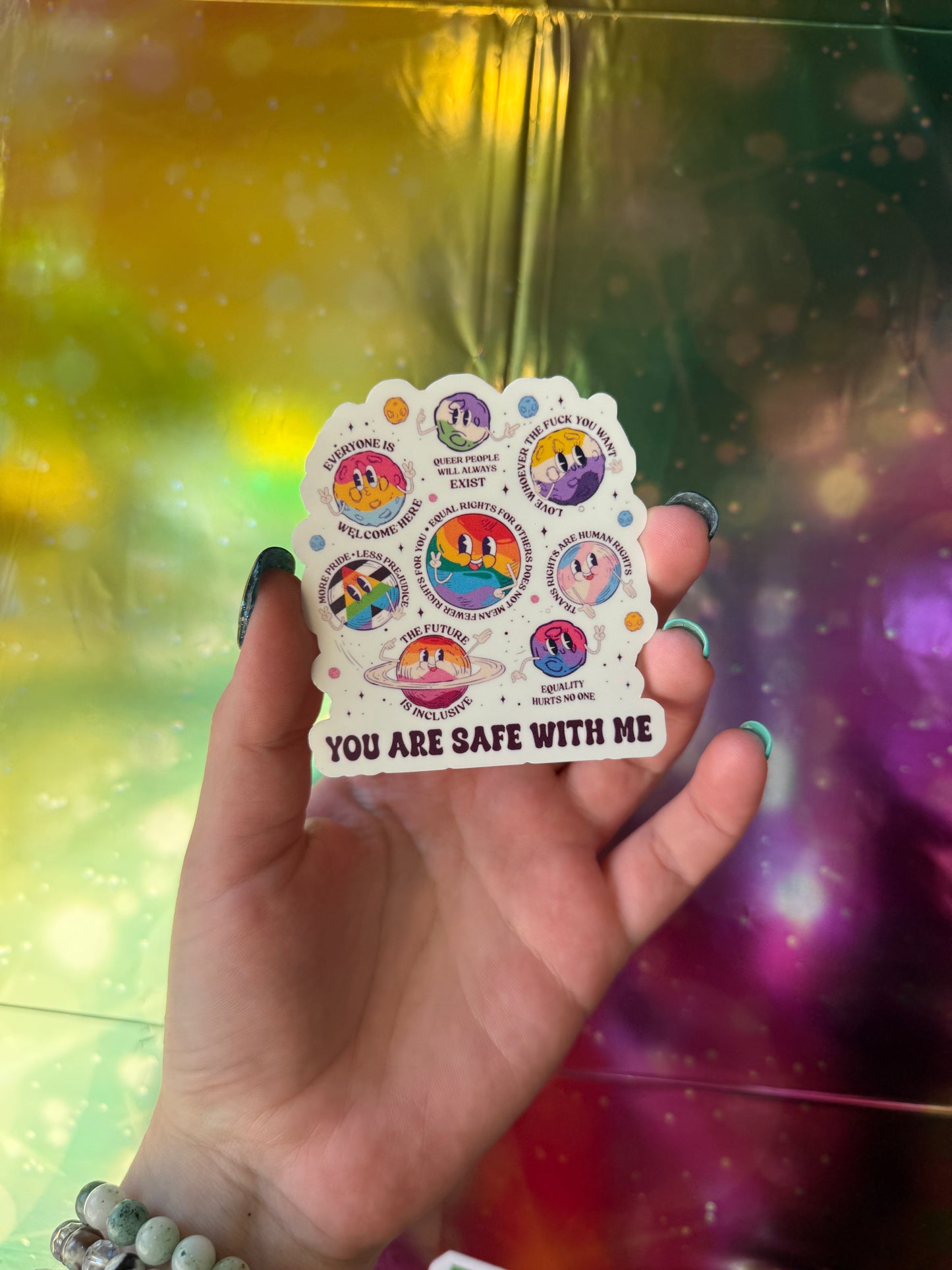 Safe With Me Sticker