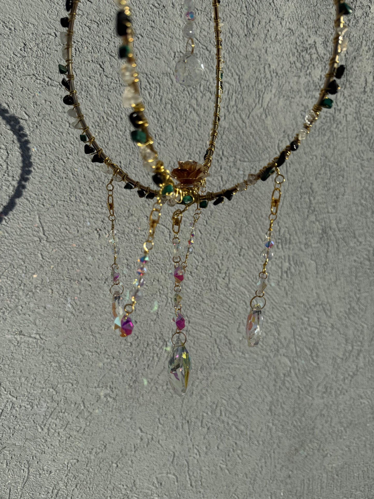 XL Beaded Crystal Suncatcher Sphere
