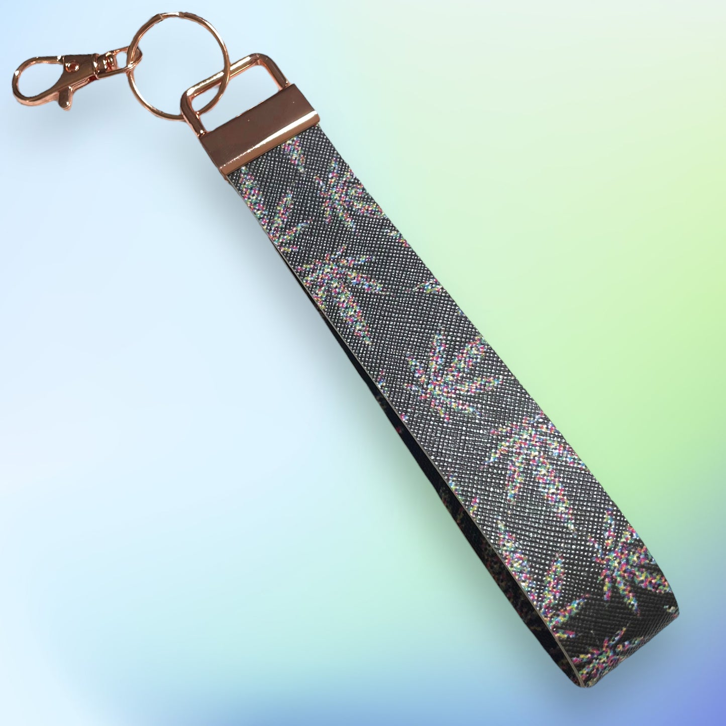 420 Leaf Faux Leather Wristlet