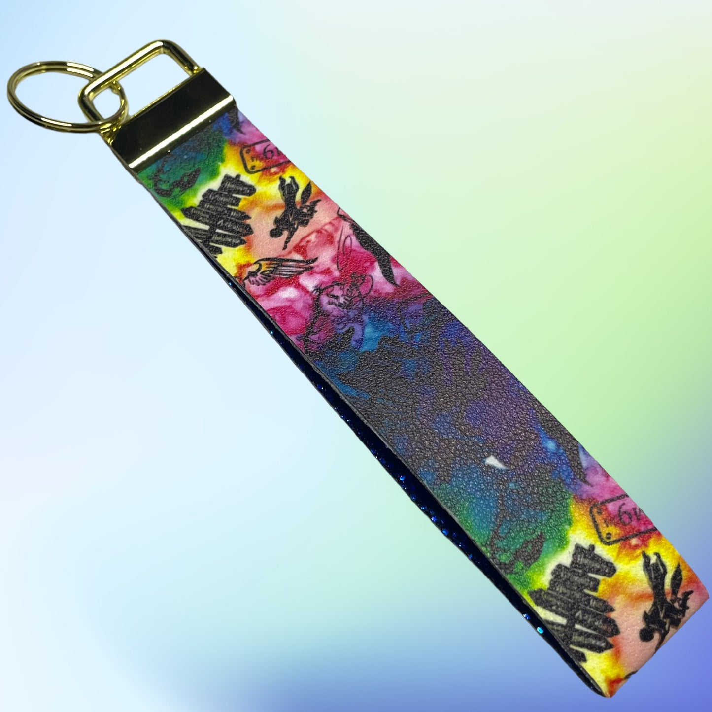 Harry Potter Print Faux Leather Wristlet