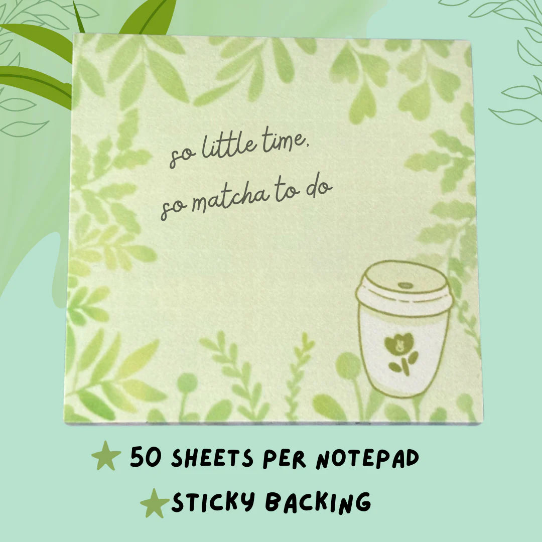 Matcha Leaves Sticky Notes