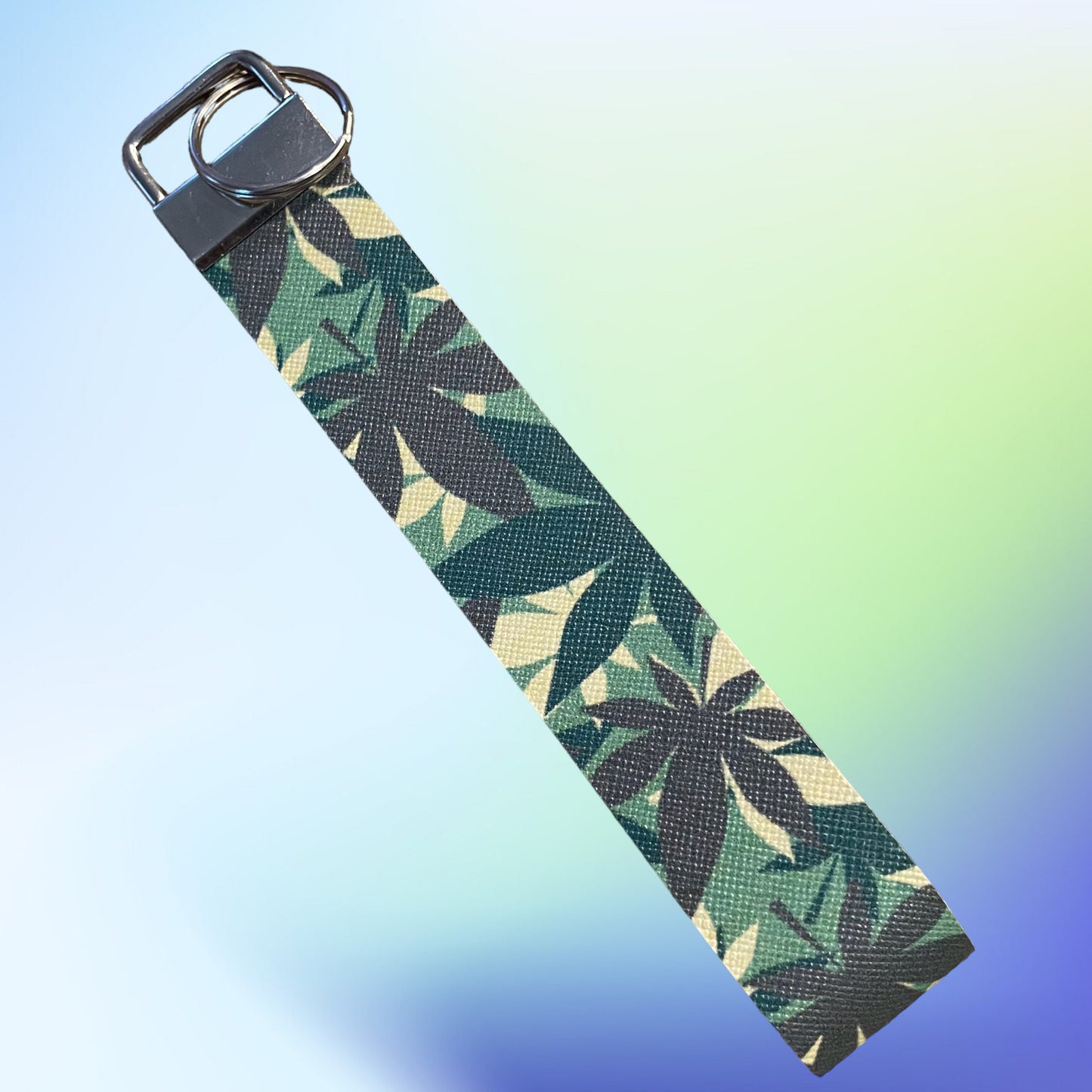 420 Leaf Faux Leather Wristlet