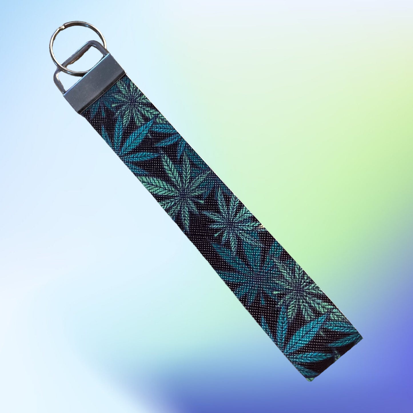 420 Leaf Faux Leather Wristlet