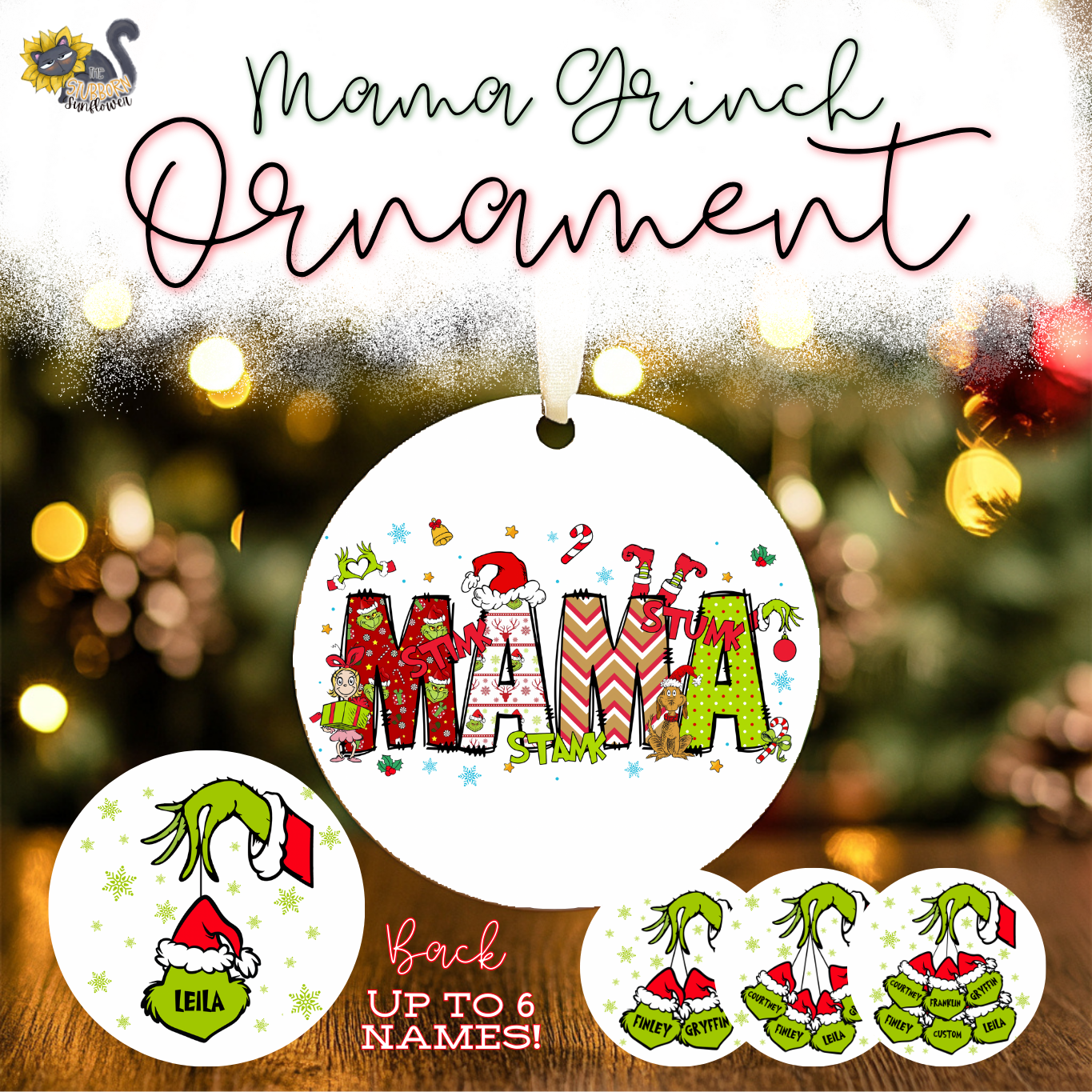 Custom Mom Ornament - Multiple Styles