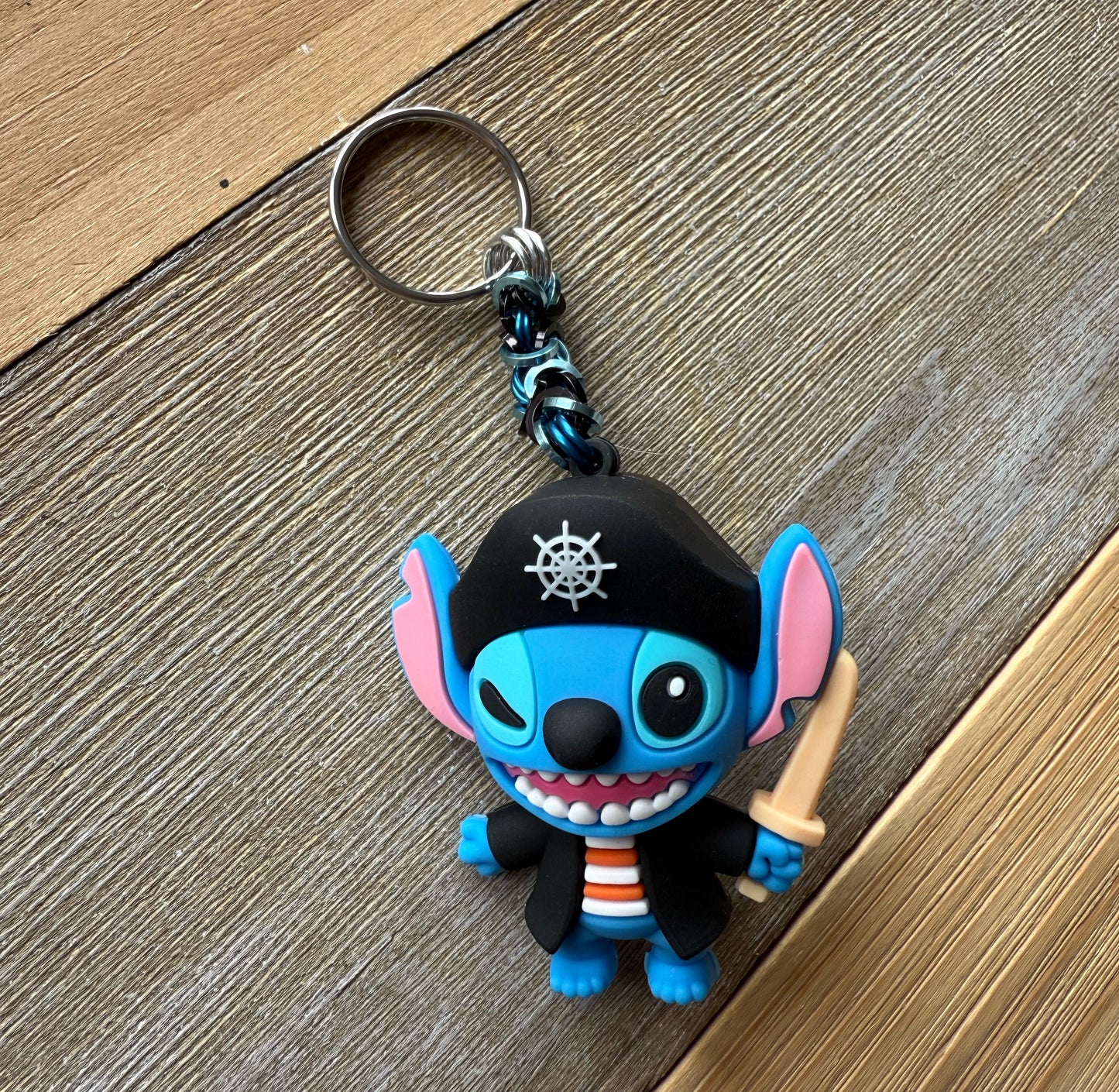 Pirate Character Chainmaille Keychains