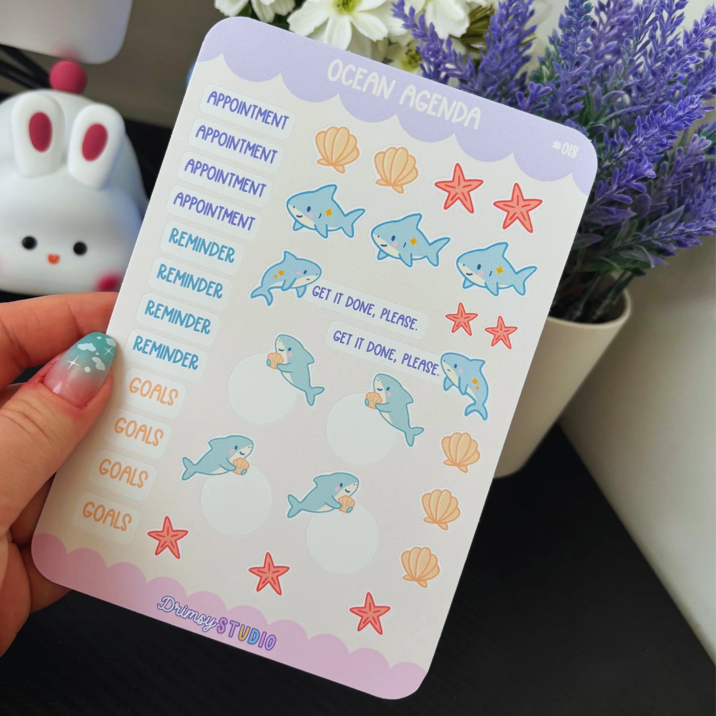 Ocean Agenda Planner Sticker Sheets