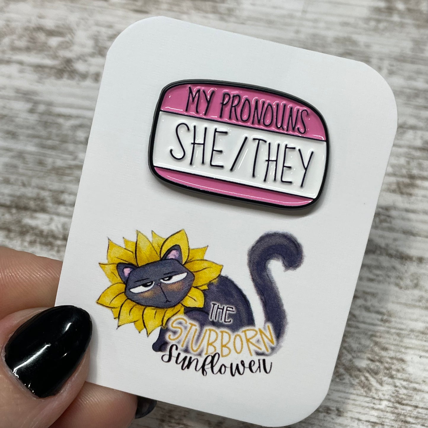 Pronoun Nametag Pin