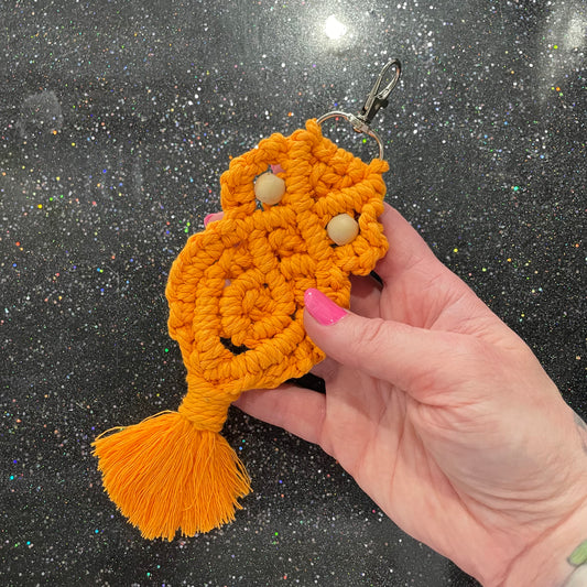 Macrame Owl Keychain