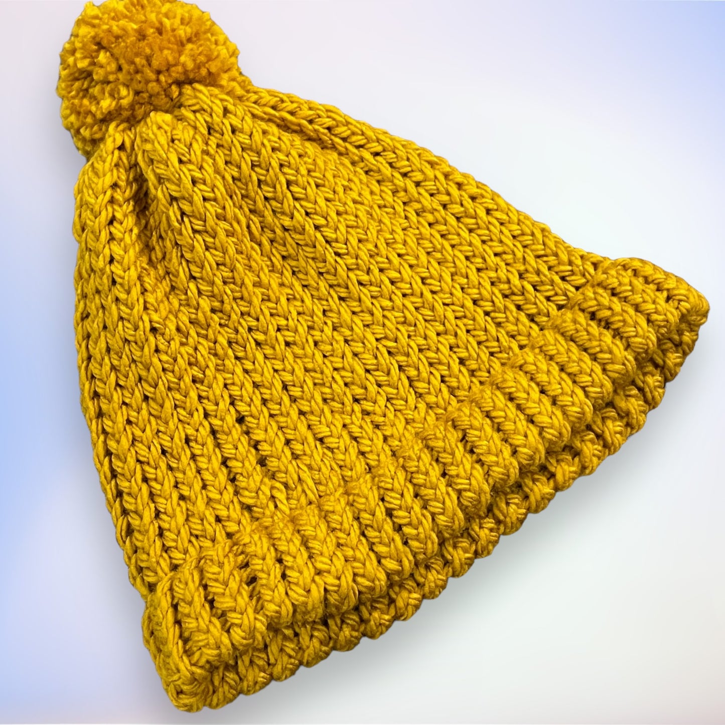 Loom Knit Hat with PomPom