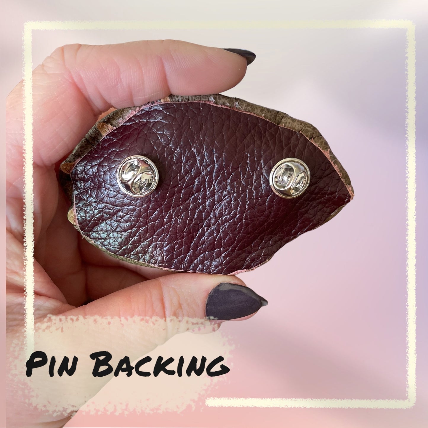 Leather Eye Pins